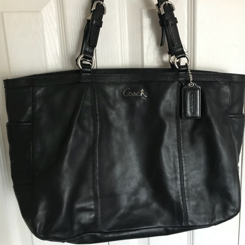 Leather Coach tote